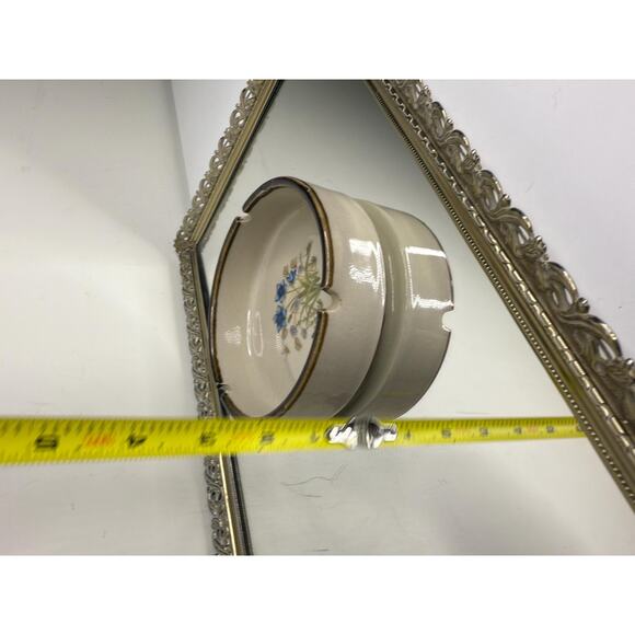 Vintage Otagiri Floral Ceramic Ashtray - Mid-Century Design, 3 slot Japan Stonew - Picture 9 of 10